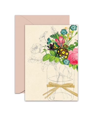 Greeting Card - GC2916-HAL041 - Flowers - Blank Card